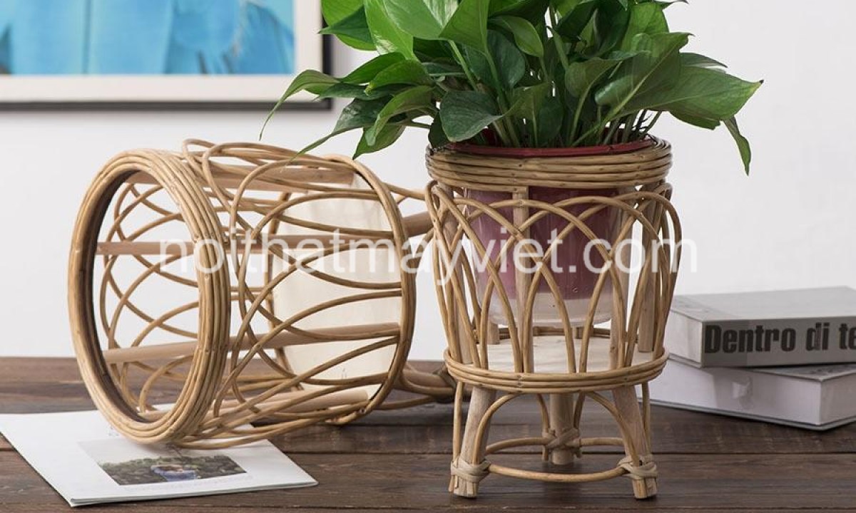 Chậu Cây Chất Liệu Mây Tre MS003